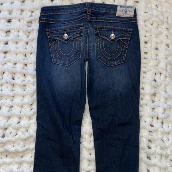 True Religion🧲 Skinny, Distressed, Mid-Rise Dark Wash 29x31.5 - Picture 9 of 13